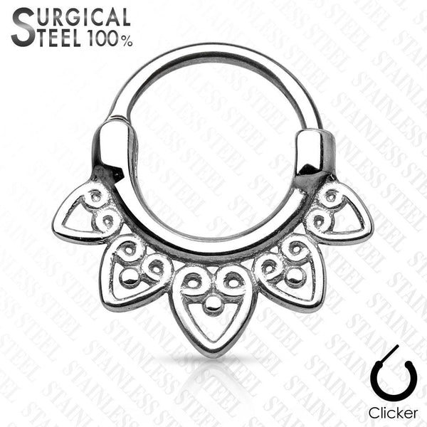 Surgical steel septum on sale clicker